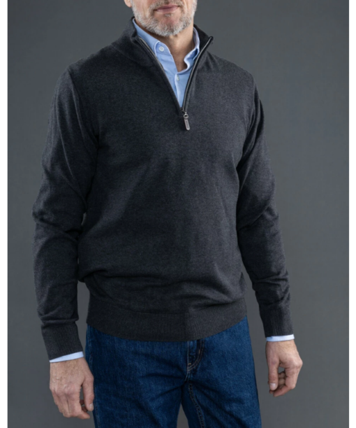 Alternative view of Brockton Cotton Half zip Herr
